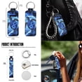 thumbnail image 5 of Yuyamidu Boho Sea Turtle Auto Seat Covers Full Set of 13 with Steering Wheel Cover Seatbelt Shoulder Pad Blue Hibiscus Trash Bin Rearview Mirror Cover Coasters Keychain Car Interior Set, 5 of 5