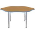 thumbnail image 5 of ECR4Kids 60in Flower Contour Thermo-Fused Adjustable Activity Table Oak/Powder Blue/Silver - Super Leg, 5 of 8