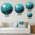 thumbnail image 4 of Designart "Blue And Black Minimalism Moon II" Abstract Collages Oversized Wall Clock, 4 of 5