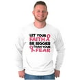 thumbnail image 5 of Breast Cancer Faith Bigger Than Fear Women's Long Sleeve T Shirt Brisco Brands X, 5 of 6
