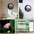 thumbnail image 5 of Moon Phase Lotus Metal Wall Art Decor Flat Round Matte Style Wall Hanging Decor Silhouette Wall Art for Home Garden Hotel Office Wall Festival Decoration Gift 11.8 inch for DIY, 5 of 7