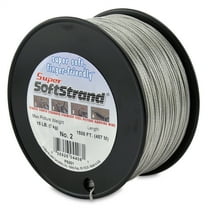 SuperSoftstrand Size 2 - 1,500-Feet Picture Wire Vinyl Coated Stranded Stainless Steel
