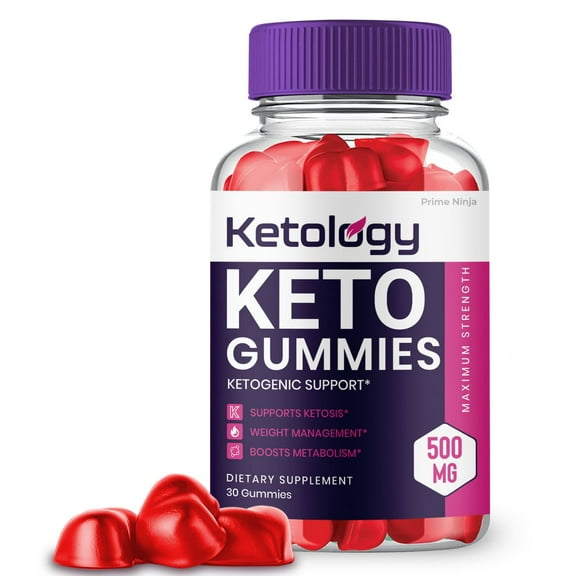 Ketology Keto Gummies, Supplement, Powerful Formula, Maximum Strength (1 Pack)