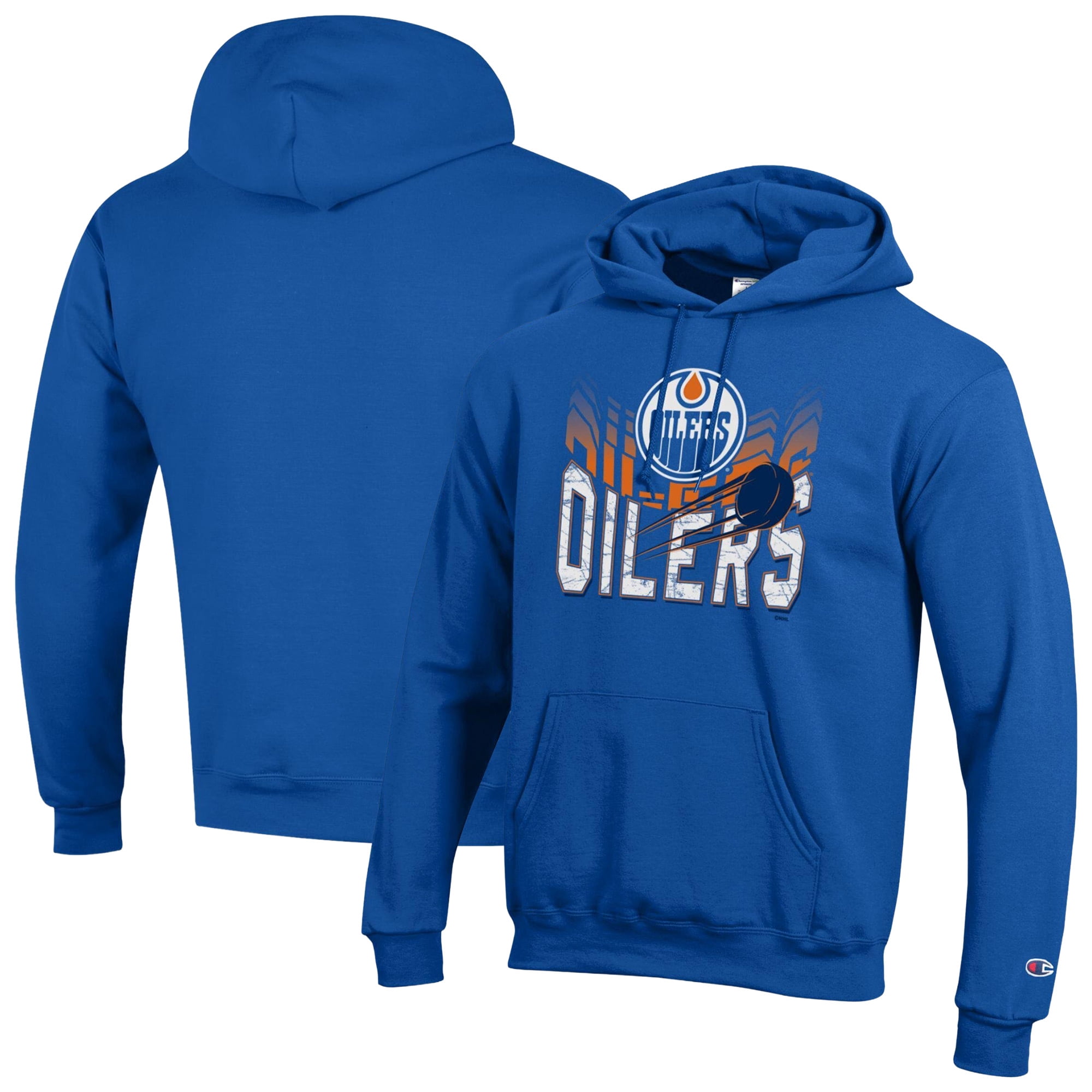 Men's Champion Royal Edmonton Oilers Powerblend Hoodie