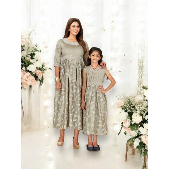 Ethereal Elegance: Girls' Traditional Gown, F