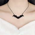 thumbnail image 2 of Twinkseal High Polished Necklace Gothic Vintage Bat Choker Pendant Necklace Unique Stylish Halloween Witch Jewelry for Women Necklace with High, 2 of 8