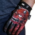 thumbnail image 2 of Lethal Threat Good N Evil Skulls Mens Textile Motorcycle Gloves Black/Red SM, 2 of 3