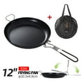 thumbnail image 1 of Outdoor Camping Non-stick Frying Pan Foldable Handle Pot Picnic Cookware 12 inches, 1 of 9