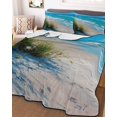 thumbnail image 3 of Quilts Twin-XL Size Bedding Set, Beach Coastal Lightweight Quilted Comforter, Summer Nautical Seaside Ocean Soft Reversible Bedspread Coverlet with Pillow Covers for All Season, 68" x 98", 3 of 7