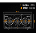 thumbnail image 6 of CONCORD Triple Burner Outdoor Stand Stove Cooker, 6 of 6
