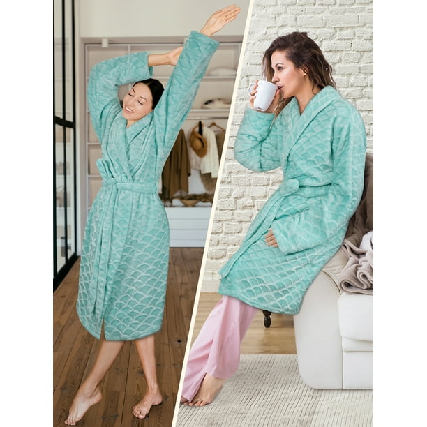 Green Muslin Kimono Bathrobe for Women and Men, hotsell Soft Cotton Dressing Gown, Unisex Bath Robe for Beach, Pool, Spa, Gym and Daily, Long Robe