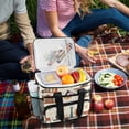 thumbnail image 5 of FORMRS Insulated Cooler Bag 24 Cans Capacity Soft Leakproof Lunch Box with Side Pockets, Cats Reading Pattern, 5 of 7