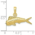thumbnail image 4 of Solid 10k Yellow Gold Mahi Mahi Fish Pendant - 15mm, 4 of 6