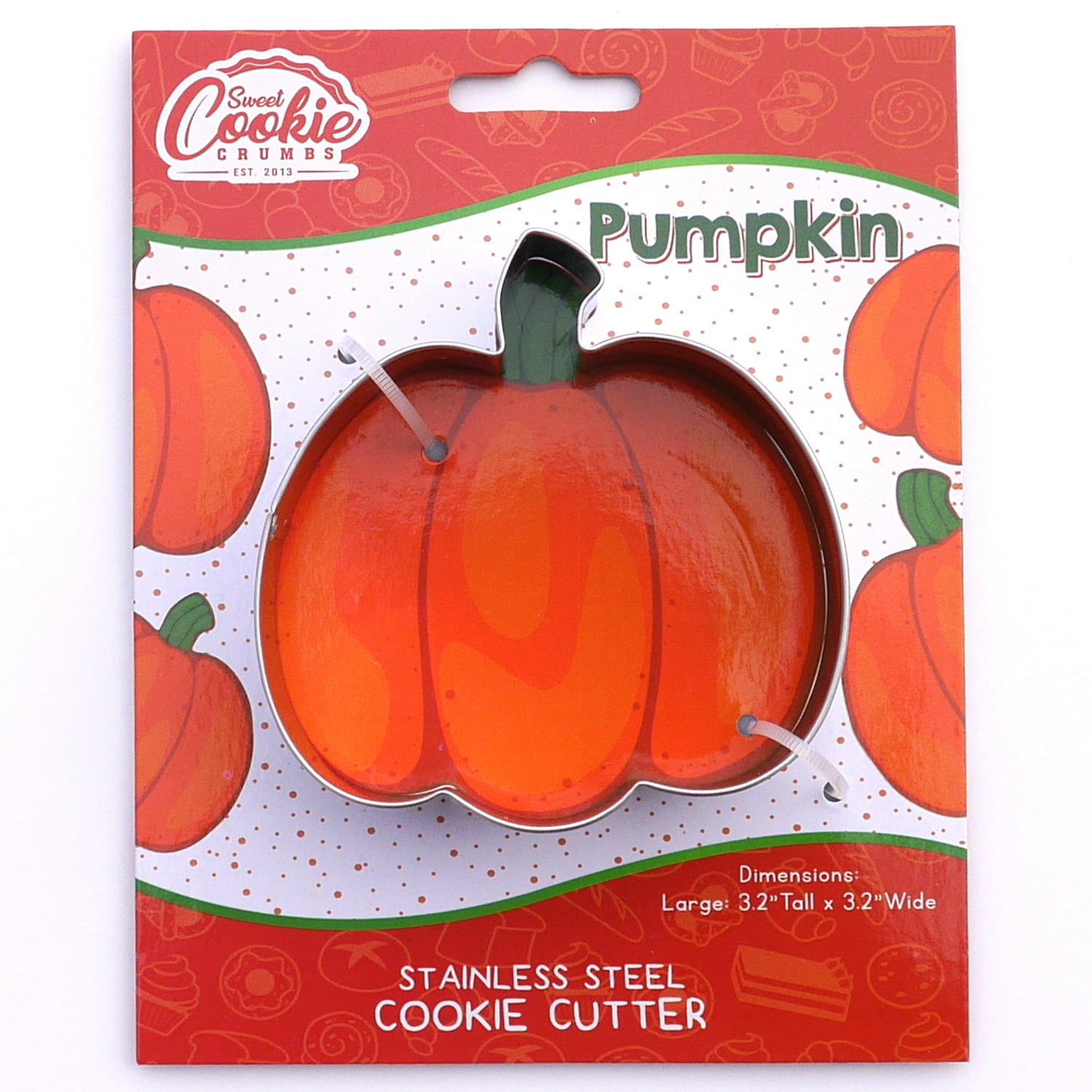 Stainless Steel DeColorDulce Pumpkin Cookie Cutter 13 x 10 x 3 cm Silver 