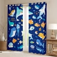 thumbnail image 2 of Erosebridal Whale Jellyfish Curtains for Living Room,Marine Animal 30%-50% Blackout Curtains Set of 2 (38x45),Uderwater World Decor, 2 of 6