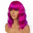 thumbnail image 5 of 2025 Latest Model Short Bob Wigs with Bangs for Women Loose Wavy Wig Curly Wavy, 5 of 5