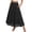 M382 Black, variant on Tfken Summer Skirts For Women Low Waist Solid Color A Line Long Skirts Fashion Casual Daily Wear Female Comfortable Clothes Black