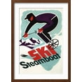 thumbnail image 2 of Art.com Ski Steamboat Springs, Co - Vintage Travel Poster, c.2008 Art Print by Lantern Press, Brown Frame Wall Art, 17" x 23", 2 of 5