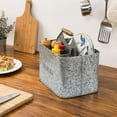 thumbnail image 4 of MyGift 4-Slot Rustic Galvanized Silver Metal Kitchen Caddy, 4 of 7