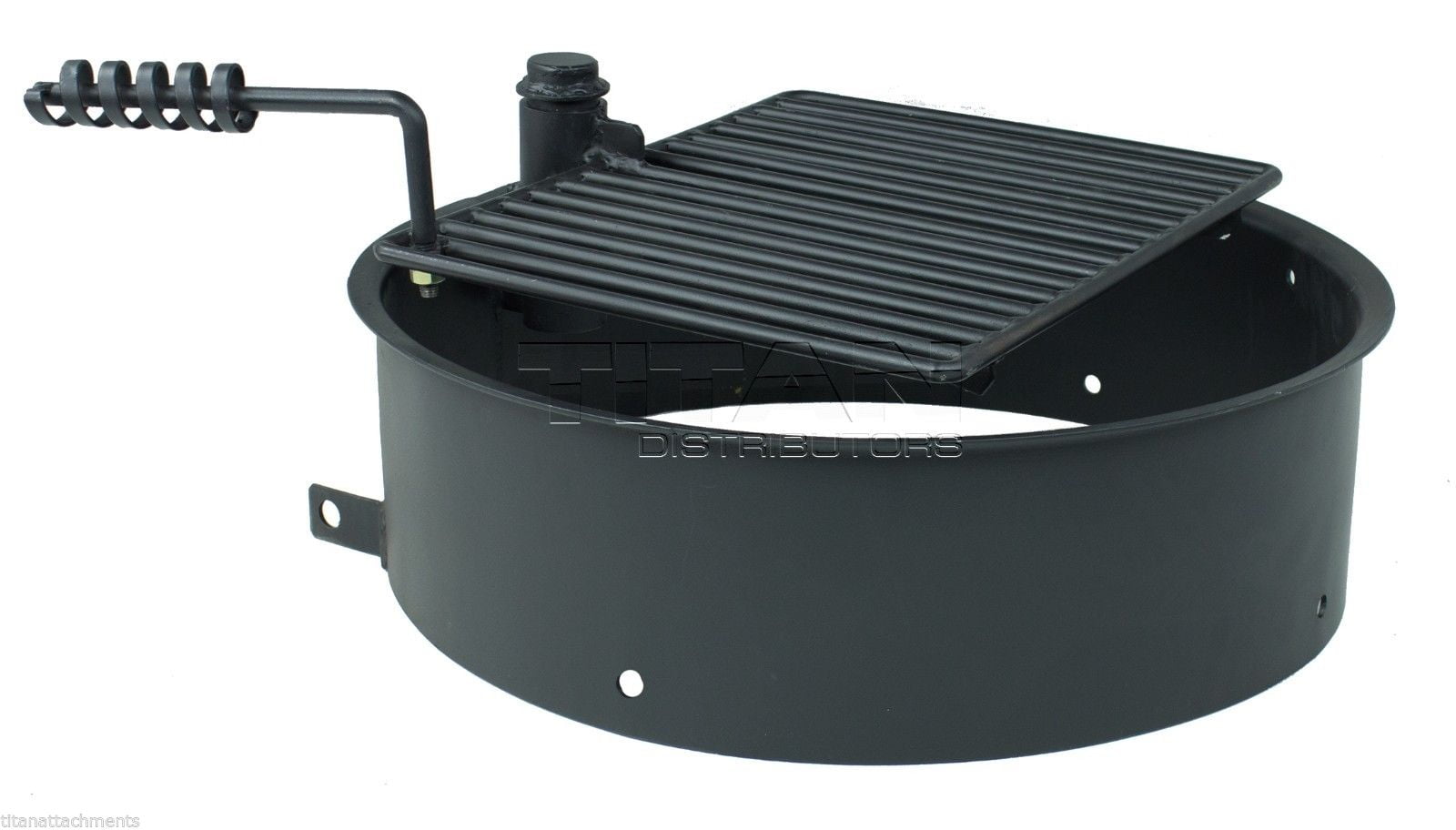 32 Steel Fire Ring With Cooking Grate Campfire Pit Park Grill Bbq