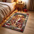 thumbnail image 2 of Cififendec Oversized Christmas 3D Visual Area Rug, 31.5"×19.68", Vintage Santa Themed Embossed Floor Mat for Xmas Living Room Floor Laying, 2 of 7