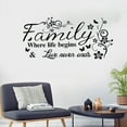 thumbnail image 5 of Lssam Removable Family Wall Decals Stickers, 'Family Where Life Begins' Quote Peel and Stick Wall Art for Living Room, Bedroom, Kitchen, Dining Room Decor, 5 of 9