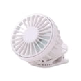 thumbnail image 2 of Ventilador personal con tapa de clip, 3 velocidades, pequeño, ligero, USB, portátil Blanco, 2 of 9