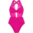 thumbnail image 3 of Oplxuo High Waisted Bikini Sets for Women Tummy Control Swimsuits 2 Piece Sexy Modest Mesh Bathing Suit 2026, 3 of 5