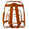 thumbnail image 5 of K-Cliffs 17" Clear Transparent PVC School Backpack in Orange Unisex  Teen-Adult, 5 of 9
