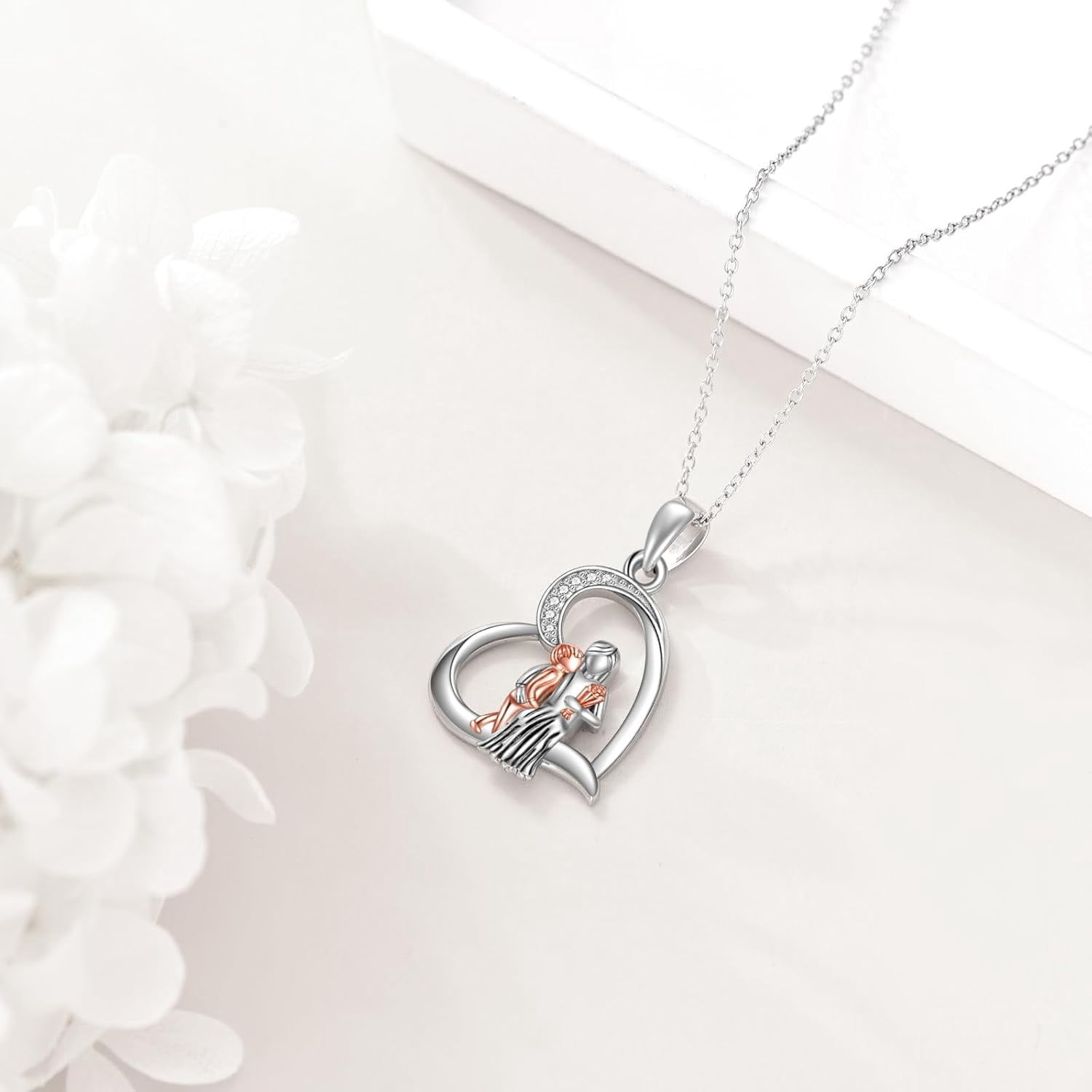 YAFEINI Mom Necklace for Women Sterling Silver mother necklace Mothers Day Birthday Jewelry Gifts for Mother Grandma 18"