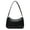 Black, variant on HERFIER Fashionable White PU Shoulder Bag Handbag Purse Chic Bag