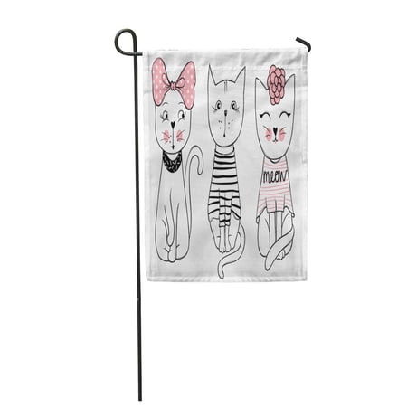Kdagr Series Cute Cats Kitten In Sketch Doodle Kitty Kids Garden