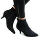 thumbnail image 2 of Womens Chelsea Ankle Boots Shoes Low Mid Kitten Heels Casual Zip Pointy Booties Shoes Multiple Sizes Available, 2 of 3