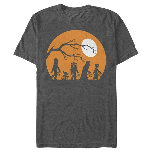 Men's Star Wars Star Wars Halloween Characters Trick or Treat Graphic Tee Charcoal Heather 2X Big Tall