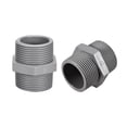thumbnail image 1 of Conector de ajuste hexagonal de plástico G1-1/4 con rosca macho Uxcell gris 2 unidades, 1 of 3