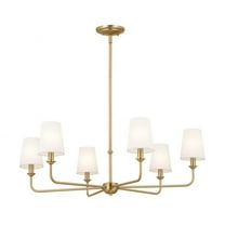 6 Light Chandelier in Traditional Style-13.75 inches Tall and 32.25 inches Wide-Brushed Natural Brass Finish Bailey Street Home 147-Bel-4964824