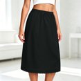 thumbnail image 2 of Wxolcjlv Women's Lace Hem Midi Half Elastic Waist Straight Layering Underskirt Skirt, 2 of 4
