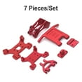 thumbnail image 2 of letairis Remote Control Car Shock Mount Modification Metal Front Bumper Vehicle Rear Wing Set Replacement for WLtoys 144010 144001 144002 Gold Red, 2 of 6