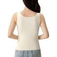 thumbnail image 6 of Womens Tank Tops Built in Bras Fleece Lined Seamless Padded Soft Underwear Sleeveless Square Neck Thermal Vest (XL, White), 6 of 7