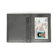 thumbnail image 4 of Black Genuine Leather ID Credit Cards Pocket Business Center Flap Men's Thin Wallet, 4 of 7