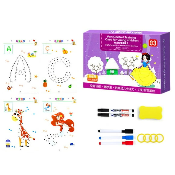 Wipe Clean Workbook Alphabet Numbers Preschoolers Handwriting Workbooks Kids Reusable Handwriting Workbooks For Preschools High-Advanced