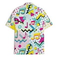 thumbnail image 3 of Colorful Back to 80's Hawaiian Shirt for Men Music Radio Skateboard Mens Hawaiian Shirts Short Sleeve Button Down Shirt Men, 3 of 7
