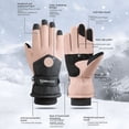 thumbnail image 2 of Guantes de esquí de otoño e invierno para hombres y mujeres, guantes de terciopelo gruesos y cálidos para deportes de equitación, resistentes al viento y al agua, 2 of 5