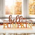 thumbnail image 6 of Metal Hello Pumpkin Sign, Orange Fall Decorations for Home, Office, Shelf, Mantel, Indoor, Autumn Pumpkin Decoration, Hello Fall Decor (Autumn A), 6 of 7