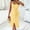 Yellow, variant on Lisbinx Plus Size Dresses for Curvy Women Sleeveless Crew Neck Solid Sun Dress Tank Dresse Ruched Waist Slim Fit Pleated Design Cotton Active for Special Occasions