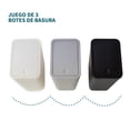 thumbnail image 1 of TESSO HOME Botes de Basura 3 Piezas con Tapa Cubos de 10 Litros Papeleras para Residuos Ideal para Cocina, Baño y Oficina., 1 of 7