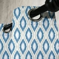 thumbnail image 3 of Ambesonne Ikat Grommet Curtain, Aquatic Geometric Ovals, 50" x 108", Blue Beige White, 3 of 6