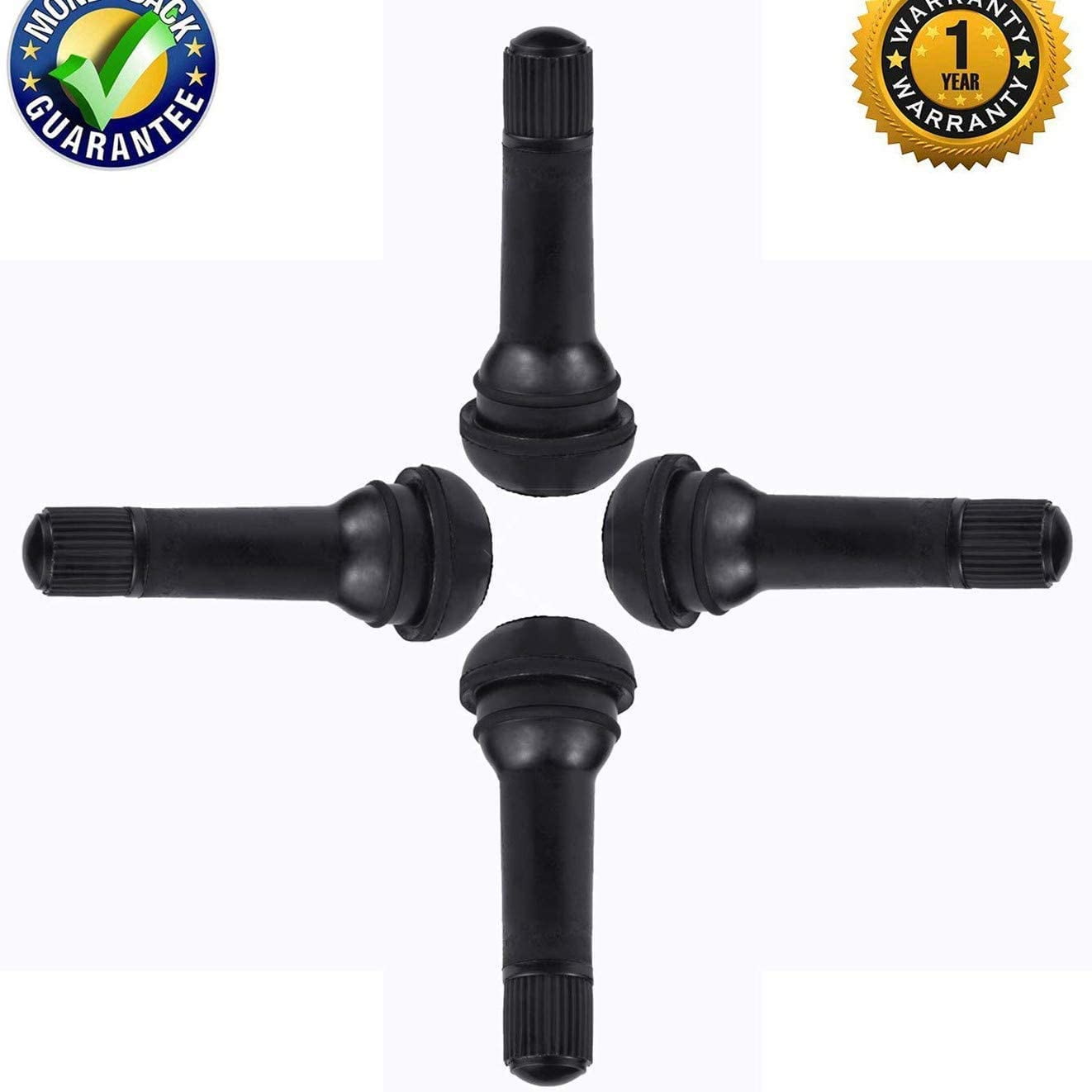 MKING 4 pack Rubber Valves Tire Valves Car Valves Also For Steel Rims