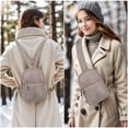 thumbnail image 3 of UTO Small Backpack Purse for Women Crossbody Sling Bags Vegan Leather Fashion Chest Bag Daypack for Traveling(Muddy gray), 3 of 9