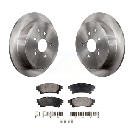 Transit Auto Rear Disc Brake Rotors and Ceramic Pads Kit for Car Toyota Sienna Highlander Lexus RX350 RX450h K8T-102031